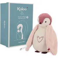 Kaloo , Pinguïn nachtlampje, gevuld, roze. Kleur: roze. Maat: one size