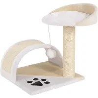 Lionto Kattenkrabpaal "Kratzbaum Klein" met pluchen bal en veel sisal, hoogte 43 cm, beige