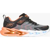 SKECHERS Sneakers 'FLEX-GLOW ULTRA' lichtgrijs / oranje / zwart
