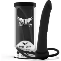Mythology Fantasy Dildo - COBI ONYX ANAL DILDO WITH COCK AND TESTICLE RING 13 SILICONE CM