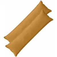 vidaXL Kussensloop 2 st HOUTEN Geel 40 x 145 cm corduroy