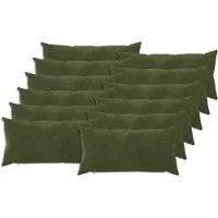 vidaXL Kussensloop 12 st HEERLEN Groen 40 x 80 cm Microfiber Fleece