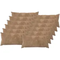 vidaXL Kussensloop 12 st HEERLEN Taupe 40 x 80 cm Microfiber Fleece