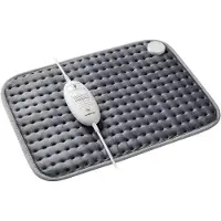 Inventum HNK182G elektrisch warmtekussen 44x33 cm - 3 warmtestanden - Snelle opwarming - Wasbaar - Fleece - Grijs