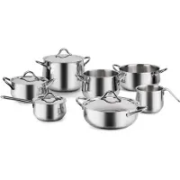Barazzoni Sapore Italiano pannenset, 11-delig, zilver/zwart