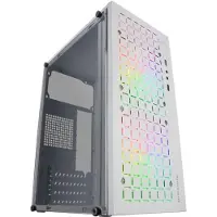 Mars Gaming MC-COREW, Mini-tower, PC, Wit, Micro ATX, Mini-ITX, Behuizing, Gehard glas, Gaming