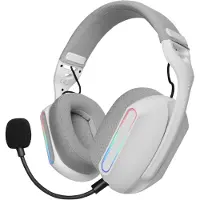 Mars Gaming MHW-PROW, bekabelde en draadloze hoofdtelefoon, 18 - 21000 Hz, voor gaming, 217 g, hoofdtelefoon met microfoon, wit