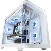 Mars Gaming MCFUSIONM, Mini-tower, PC, Wit, Micro ATX, Mini-ITX, 16 cm, 44,5 cm