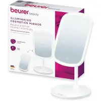 Beurer BS 47 Make-up Spiegel - Spiegel met LED Verlichting – Badkamerspiegel - 3 Lichtstanden – Dimbaar - Smart touch – Magnetisch – Oplaadbaar – 15 x 21 cm - 3 Jaar garantie - Wit