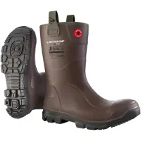 Dunlop Purofort RigPRO, veiligheidslaars voor de bouw, donkerbruin, maat 37