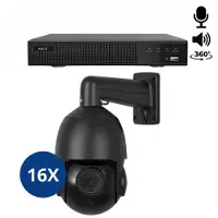 Dutch Security Systems 16x Beveiligingscamera set - Draadloos - Sony PTZ 360 graden 2K - Zwart -