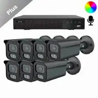 Dutch Security Systems 7x Beveiligingscamera set - Draadloos - Sony Bullet Plus AI-ISP Full Color 2K - Zwart -