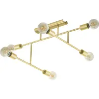 Eglo Belsiana 1, 6 lampen, E27 fitting, IP20, geborsteld staal