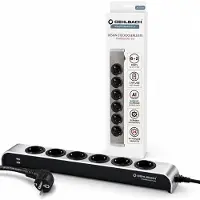 OEHLBACH Powersocket 505, 1,5 meter, voor intern gebruik, aluminium, kunststof, aluminium, antraciet, 6 stopcontacten, 120 V