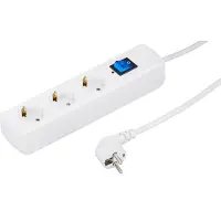 Kopp UNOversal, 1,4 meter, voor binnen gebruik, IP20, thermoplastisch, wit, 3 stopcontacten