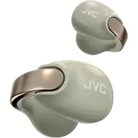 JVC Nearphones HA-NP1T-GN: Draadloze oordopjes met een oorclip-design, verkrijgbaar in een parelmoerlook