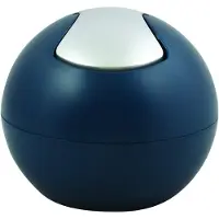 Spirella cosmetische afvalbak, 1 liter. Afvalbak met scharnierend deksel. Tafelafvalbak. B