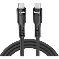 Rollei USB-C kabel, 100W, USB-C naar USB-C, PD snellaadkabel, oplaadkabel, USBC, 10 Gb
