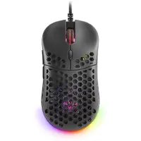 Mars Gaming MM55, voor rechtshandige gebruikers, optische sensor, USB Type-A, 12800 DPI, zwart