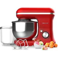 Cecotec Cecomixer Merengue 5L 1200, Staande mixer, Rood, Voor het hakken, kneden, mengen, kloppen, 5 liter, Draaibaar, 1200 watt