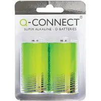 Q-CONNECT KF00491 Super Alkaline batterijen - Mono/LR20/D, 1,5 Volt, 2 stuks
