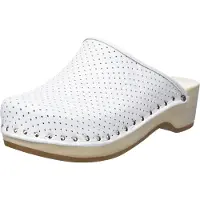 Berkemann STANDARD TOEFFLER houten slippers, uni, wit, model 00400-100 , maat 1: 37,5 (4,5)
