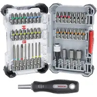 Bosch 44+1 delige schroefbitset en doppen in cassette - 2607017732