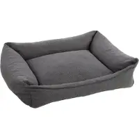 Flamingo hondenbed Baldar, rechthoekig, donkergrijs, afmetingen: 80 x 67 x 22 cm