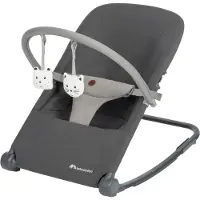 Bebeconfort Aster, babywiegje, geschikt voor kinderen van 0 tot 2 jaar, lichtgewicht (2,7 kg), ultra-compact opvouwbaar, verstelbare rugleuning, kleur: antraciet