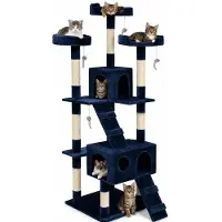 Bakaji Kraboom voor katten, sisalboom, speelplek, katten, krabpalen, nagels, hoogte