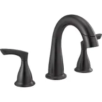 Delta FAUCET 35765LF-BLPD Broadmoor wastafelmengkraan, matzwart