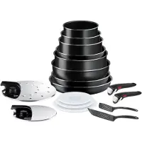 Tefal Ingenio L1599702, Mixset, Zwart, Aluminium, Titanium coating, Zwart, Temperatuurindicator