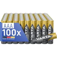 Varta AAA-batterijen, 100 stuks, Power on Demand, alkalisch, 1,5V, voorraadverpakking, artikelnummer