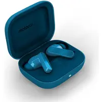 Motorola Moto Buds, Bluetooth-oordopjes met diepe bas, kleur: Blue Jewel