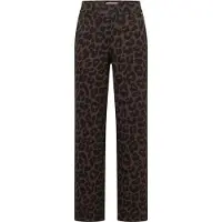 Cecil Dames High Waist Straight Leg Broek met leoprint - Bruin - L