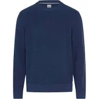 Brax Roy Regular Fit Gebreide trui ronde hals Steel Blue, Effen