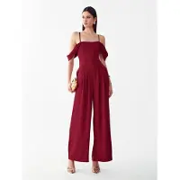 BWLDR Jumpsuit 'Chessie' wijnrood