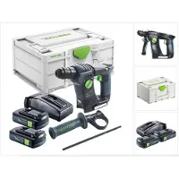 Festool BHC 18-Basic accuboormachine 18 V 1,8 J SDS Plus Brushless + 2x accu 3,0 Ah + oplader + Systainer