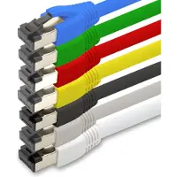 1aTTack.de 2m Cat 8 netwerkkabel, CAT8 kabelset - 7 stuks, Cat.8 LAN, 2000 meter
