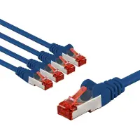 Goobay 65968 CAT6 netwerkkabel, set van 5 stuks / patchkabel, afgeschermd (S/FTP/CU), Ethernet
