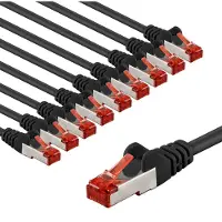 Goobay 65980 CAT6 netwerkkabel, set van 10 stuks / patchkabel, afgeschermd (S/FTP/CU), Ethernet