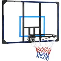 Aosom Basketbalring A61-039V00BU, universele wandmontage, scheurbestendige net, frame van roestvrij staal, 113 x 61 x 73 cm - B
