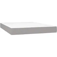 vidaXL Pocketveringmatras medium full 137x190x20 cm stof lichtgrijs
