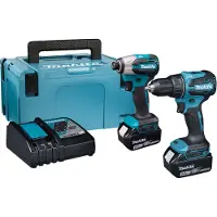Makita DLX2577TJ 18V combiset | DDF490 accuboormachine + DTD158 slagschroevendraaier (2x 5.0Ah accu + DC18RC snellader) in Mbox