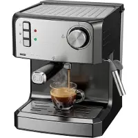 HOMCOM espressomachine, koffiemachine met melkopschuimer, 1,6 liter waterreservoir