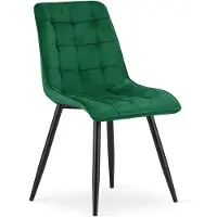 Leobert Chaise - - Tweedelig - Fluweelgroen / Zwarte poten
