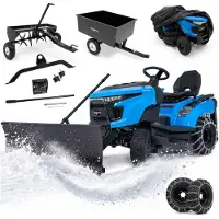 Thunder HEXWELT HW-TR-452 Zitmaaier 452cc - Sneeuwschuif - Aanhanger - Gazonbeluchter - Sneeuwkettingen - Beschermhoes