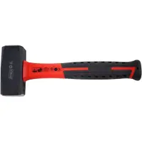 Connex handslinger set, 1000 gram, met glasvezelsteel, 2K-groot, rood/zwart, tweekleurig