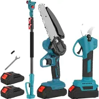 OEM Snoeigereedschap, verstelbare stang, borstelloze motor, 2 batterijen + 15 cm mini-zaag