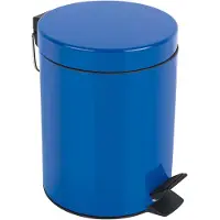 Spirella 7610583163844, 3 liter, Rond, Staal, Blauw, Kunststof, Met pedaal